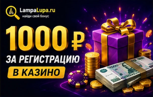 1000 рублей за регистрацию в казино