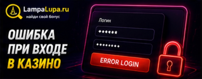 Ошибка при входе в казино