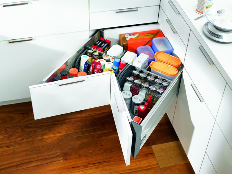 Наполнение для ящиков кухни. Кухонные ящики в кухонном гарнитуре – виды и размеры